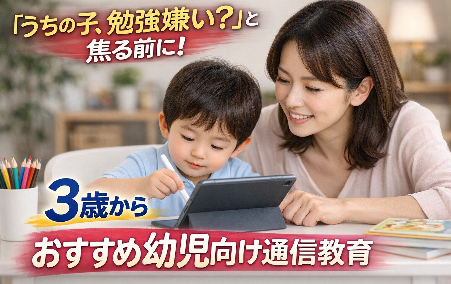 「うちの子、勉強嫌い？」と焦る前に!3歳から机に向かうおすすめ幼児向け通信教育